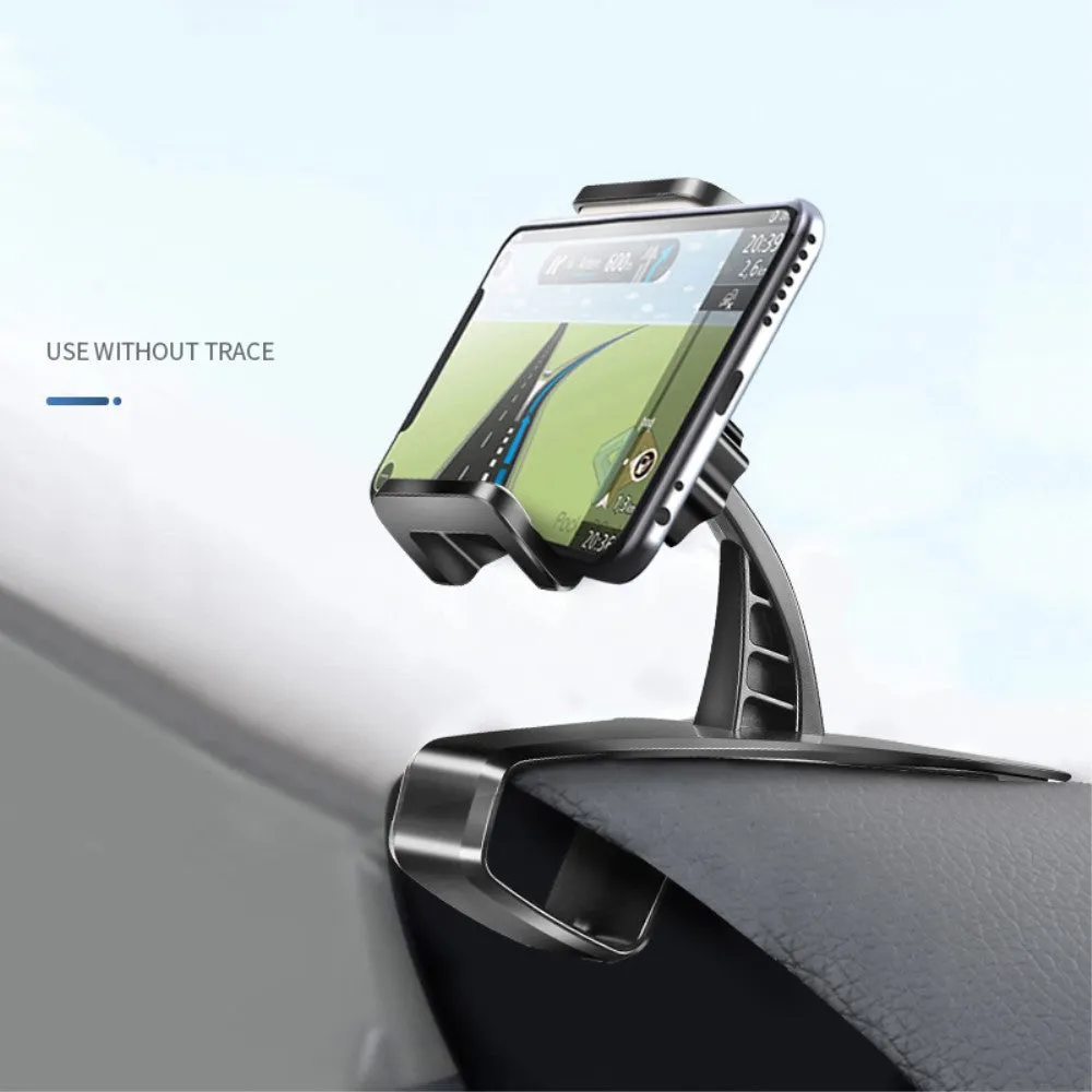 3 in 1 Car GPS Smartphone Holder: Dashboard / Visor Clamp   AC Grid Clip for Wiko Cink Slim 2 - Black