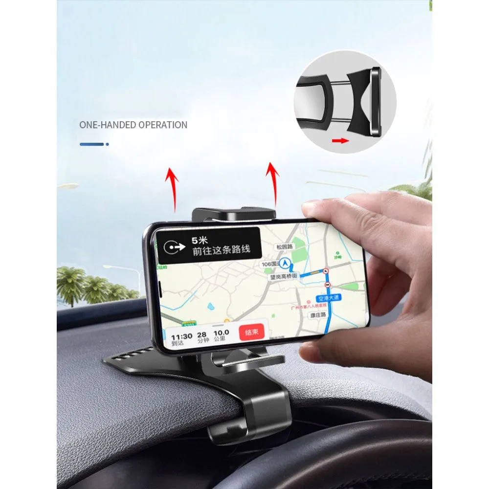 3 in 1 Car GPS Smartphone Holder: Dashboard / Visor Clamp   AC Grid Clip for Wiko Cink Slim 2 - Black