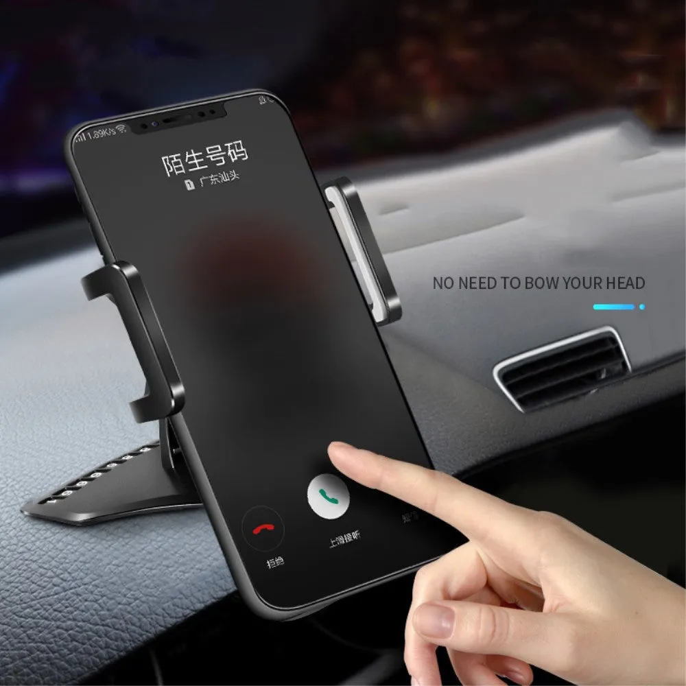 3 in 1 Car GPS Smartphone Holder: Dashboard / Visor Clamp   AC Grid Clip for Wiko Cink Slim 2 - Black