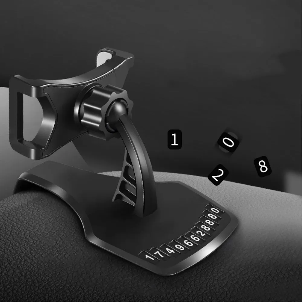 3 in 1 Car GPS Smartphone Holder: Dashboard / Visor Clamp   AC Grid Clip for Wiko Cink Slim 2 - Black