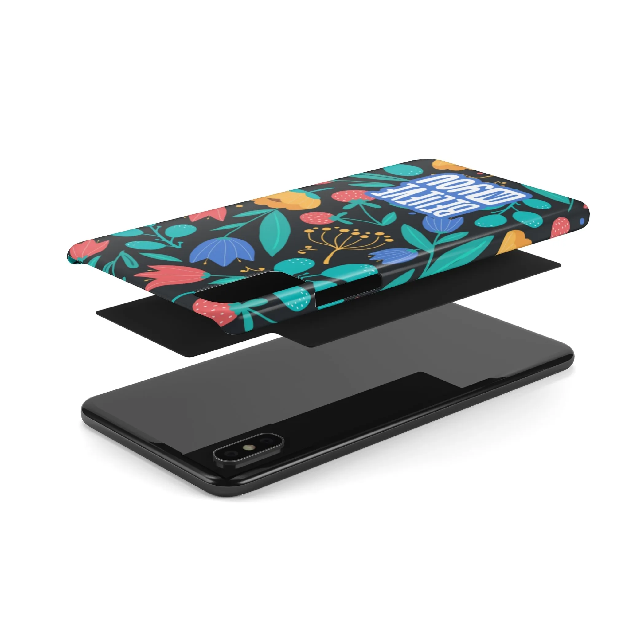 Believe In You Trendy Floral iPhone Slim Phone Case