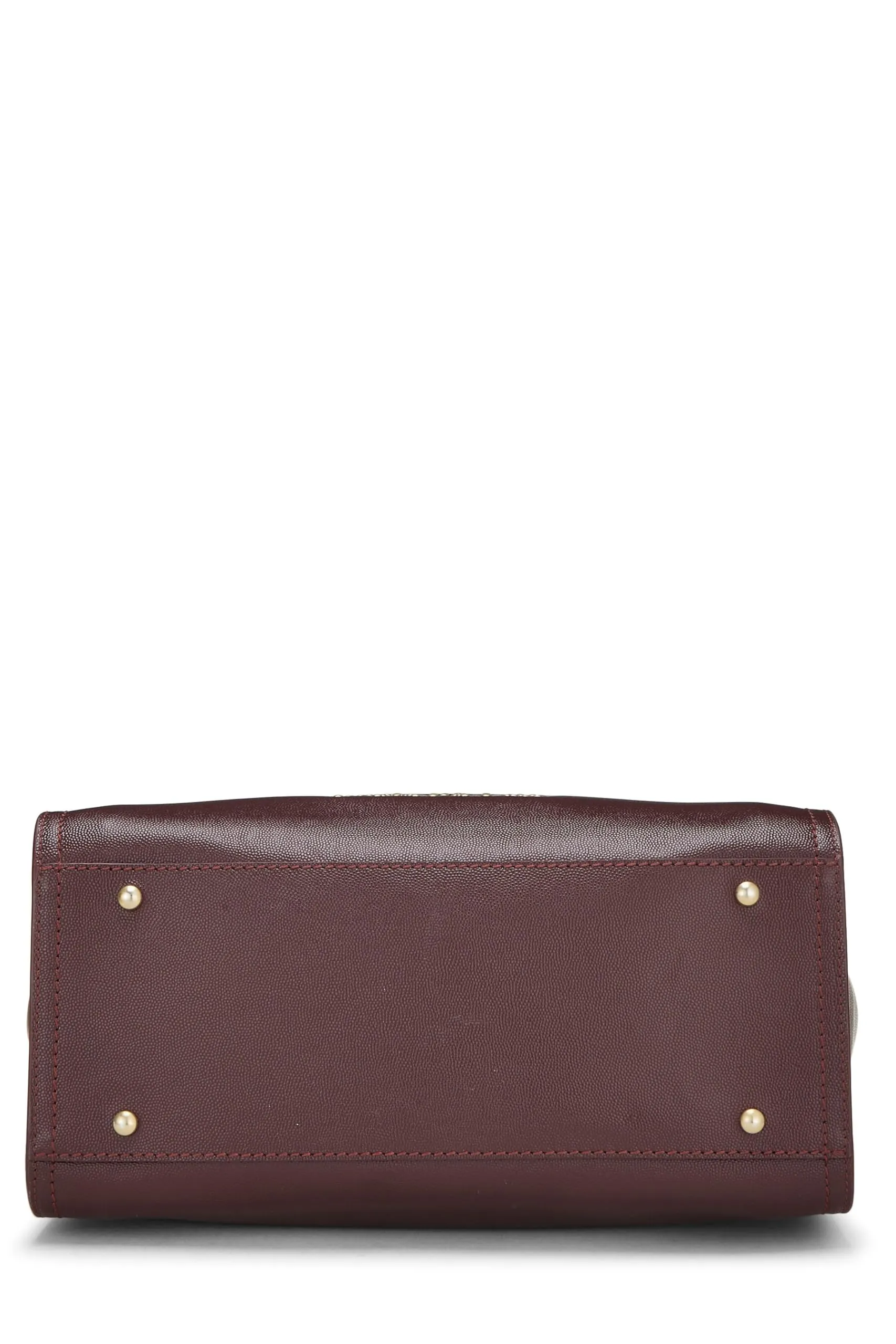 Chanel,  Burgundy Caviar Studded Deauville Shopper Small, Burgundy