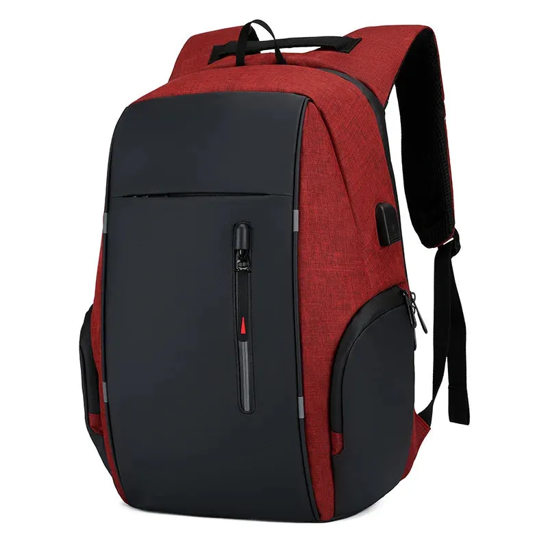 Custom Logo High Quality Hot Sale Fashion Simple Waterproof Compartment USB Charging Business Travel Laptop Backpack For Men