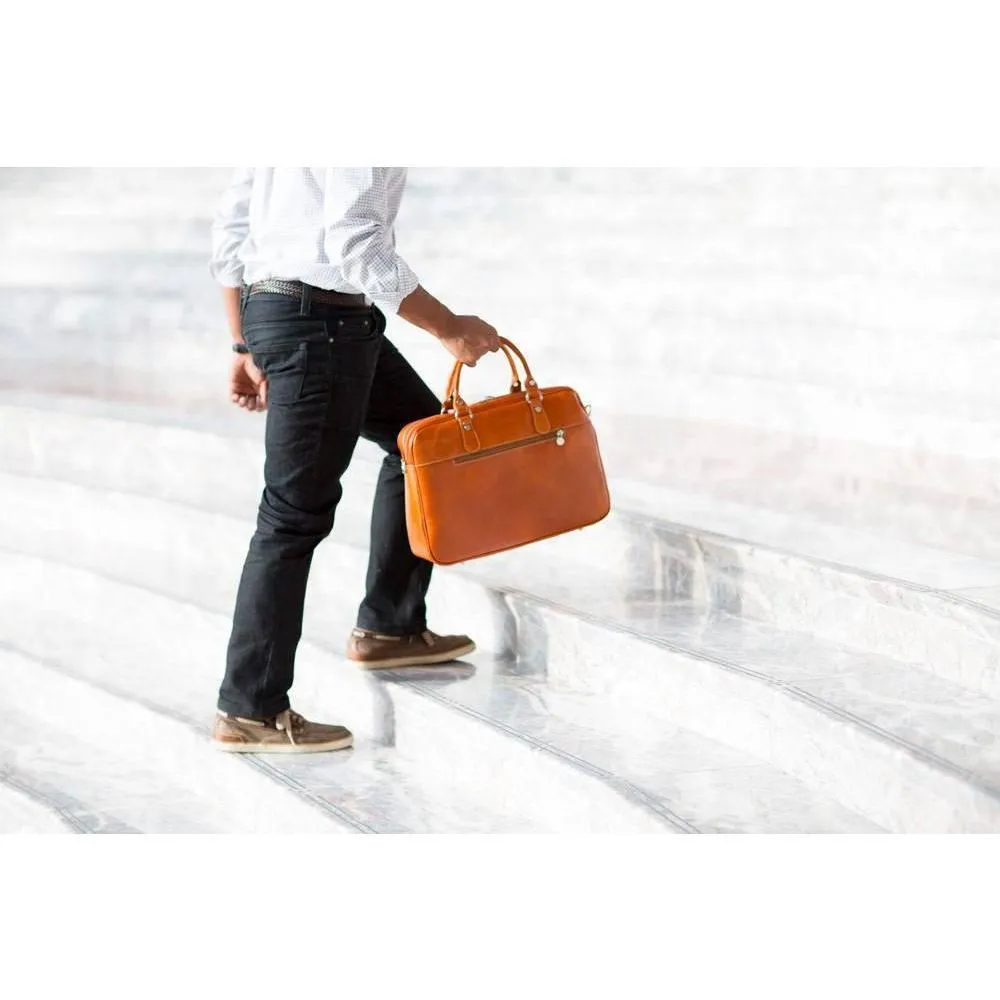 Floto Leather Venezia Slim Briefcase