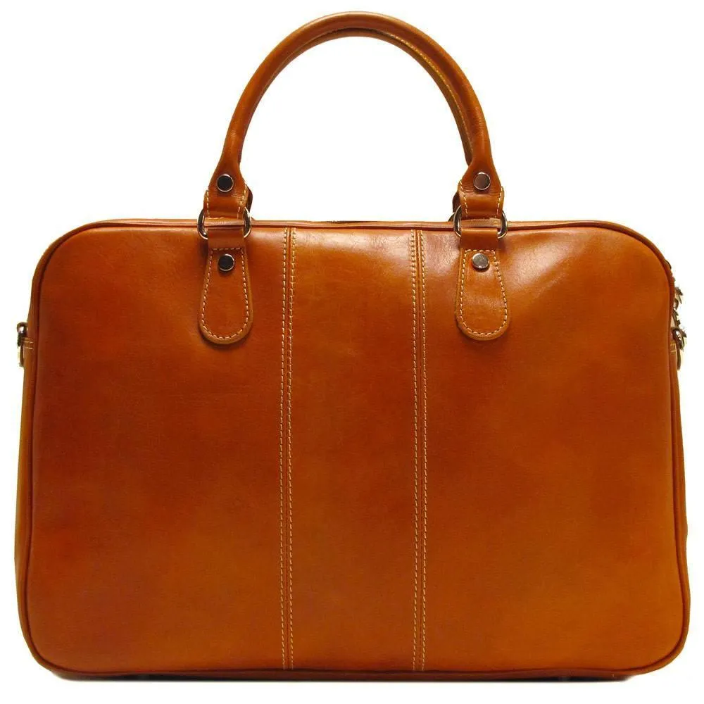 Floto Leather Venezia Slim Briefcase