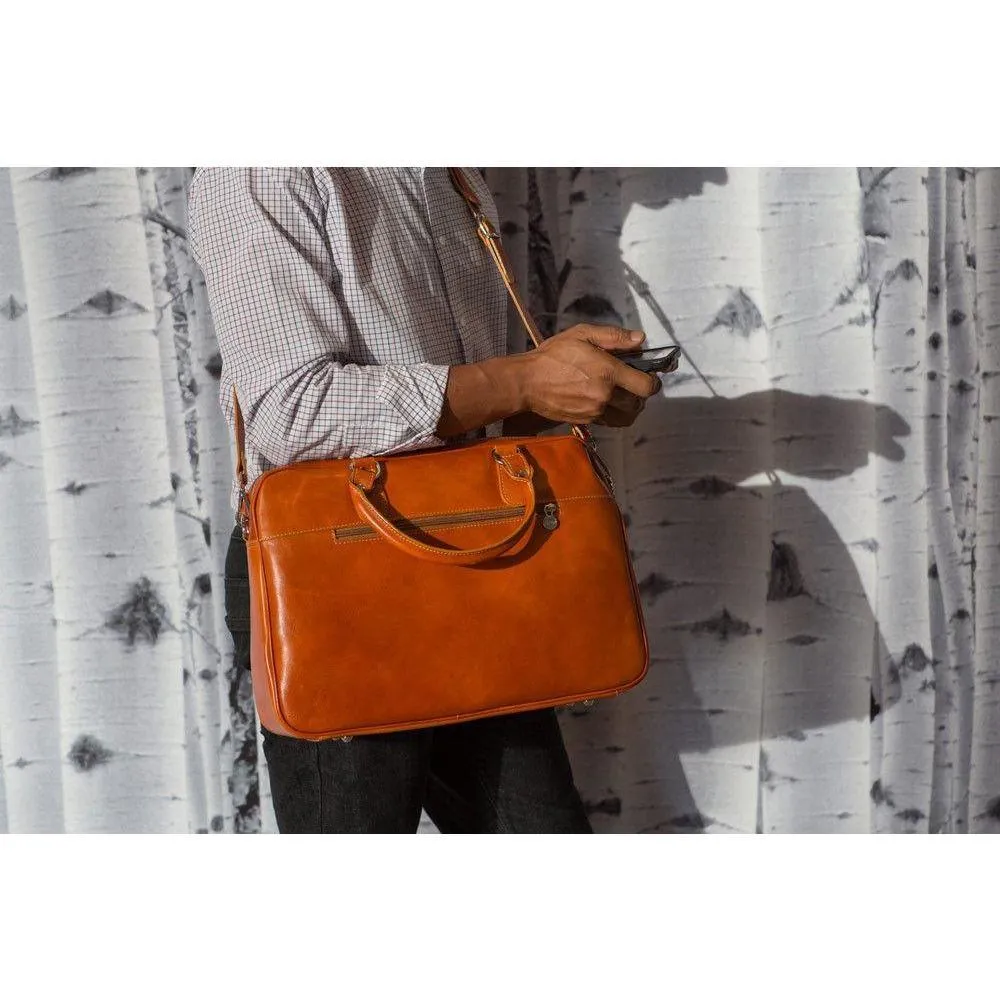 Floto Leather Venezia Slim Briefcase