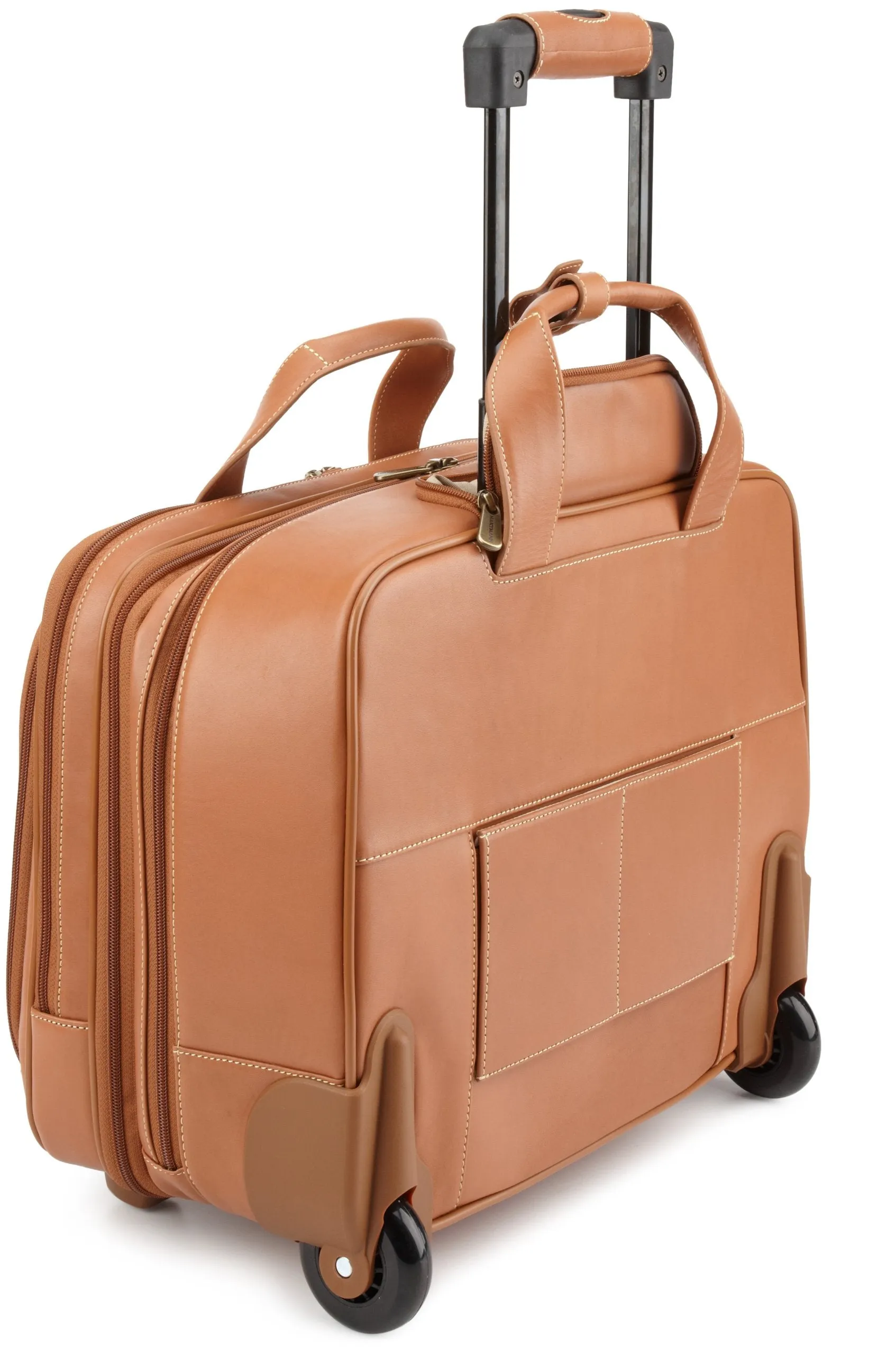 Hartmann Luggage Belting Leather Expandable Mobile Traveler Office,Natural,One Size