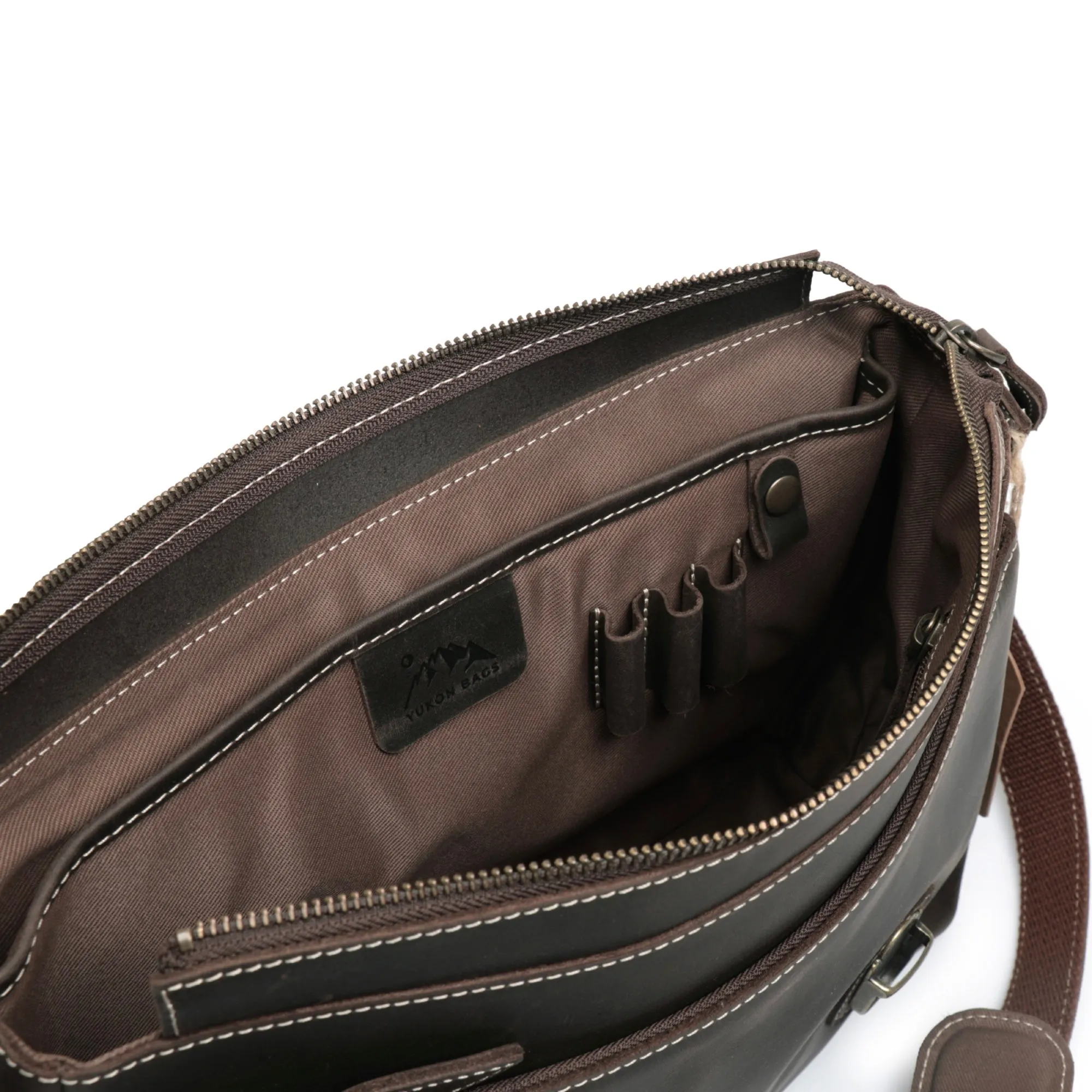 Plume Leather Messenger Bag