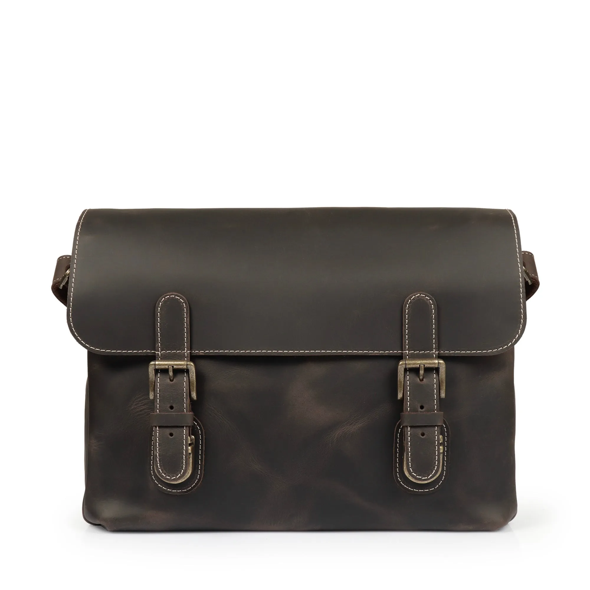 Plume Leather Messenger Bag