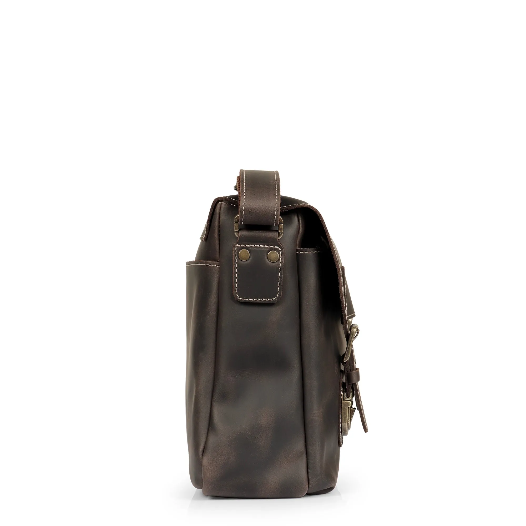 Plume Leather Messenger Bag