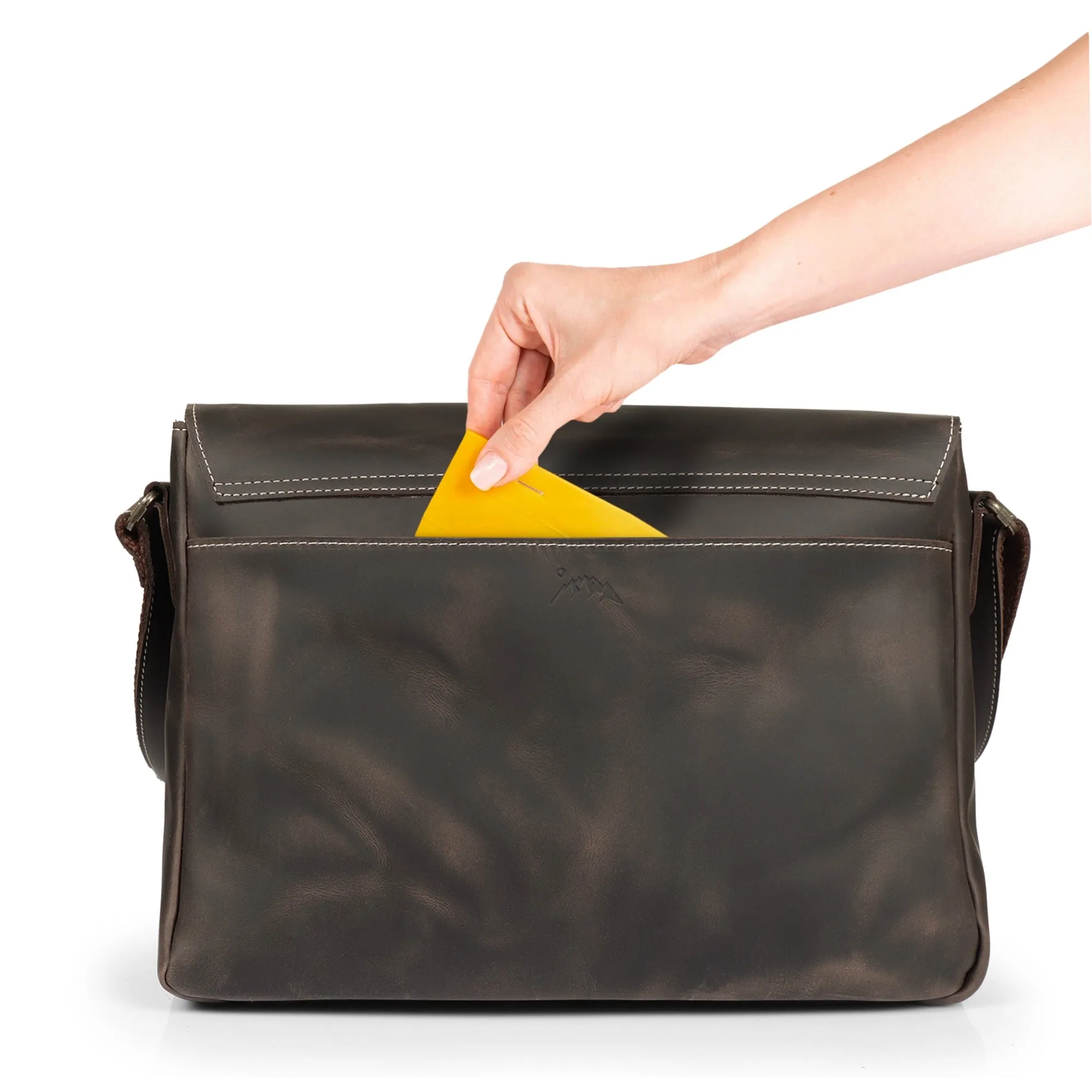Plume Leather Messenger Bag