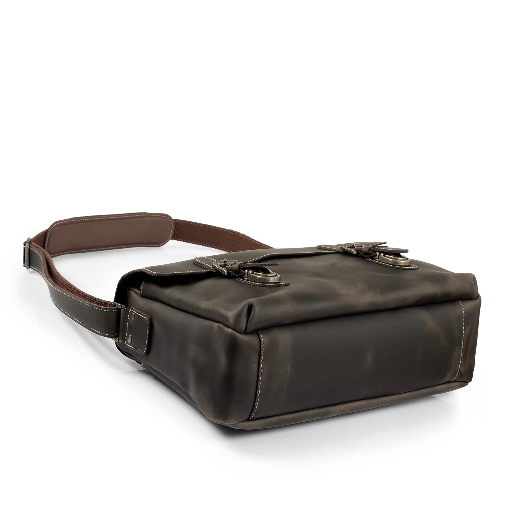 Plume Leather Messenger Bag