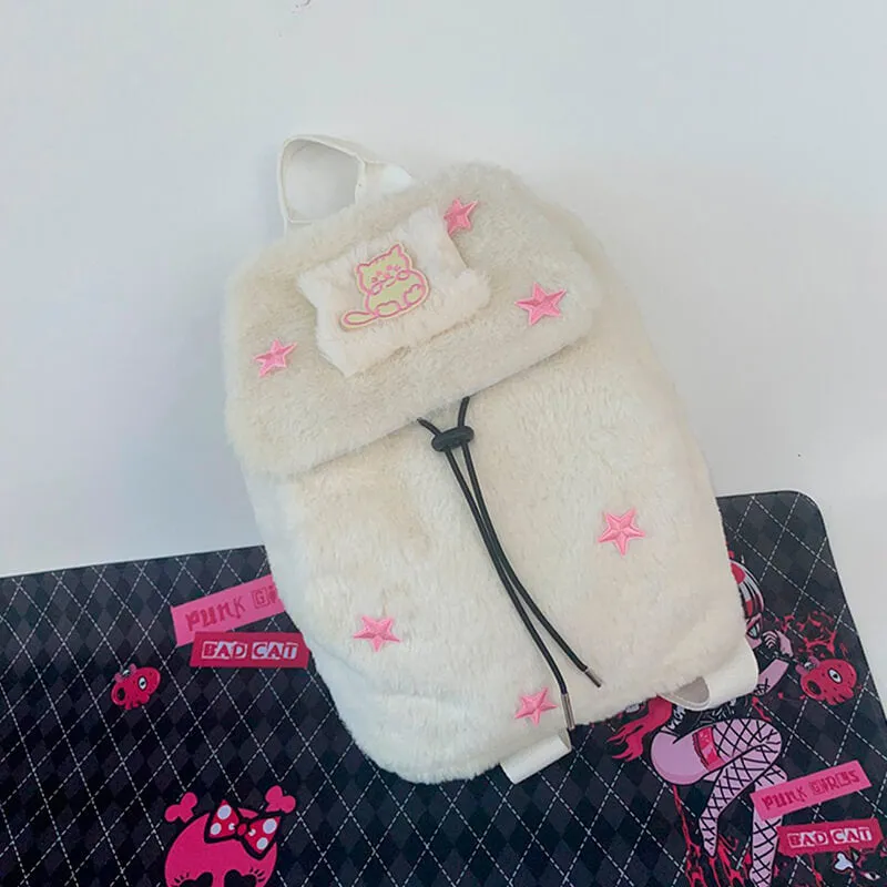 Plush Y2K Cute Cat Backpack