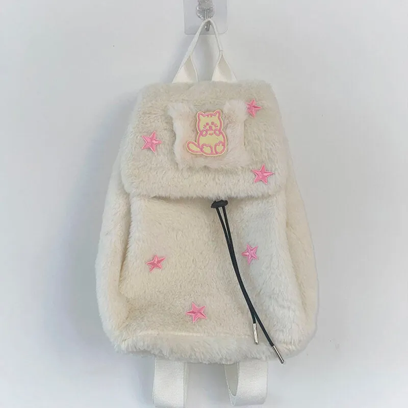 Plush Y2K Cute Cat Backpack