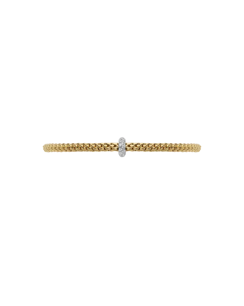 Prima Flex'It Bracelet With Diamonds, Large - 18ct Yellow Gold - 74508BX_BB_G_XBX_00L