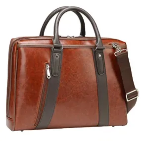 PU Leather Briefcase for Men and Women Business Shoulder 13 inch Laptop Messenger Bag Slim Work
