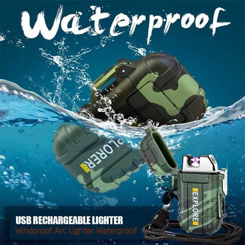 SMAXplorer™ Rechargeable Electric Lighter: Flameless Dual Arc Plasma, Waterproof USB