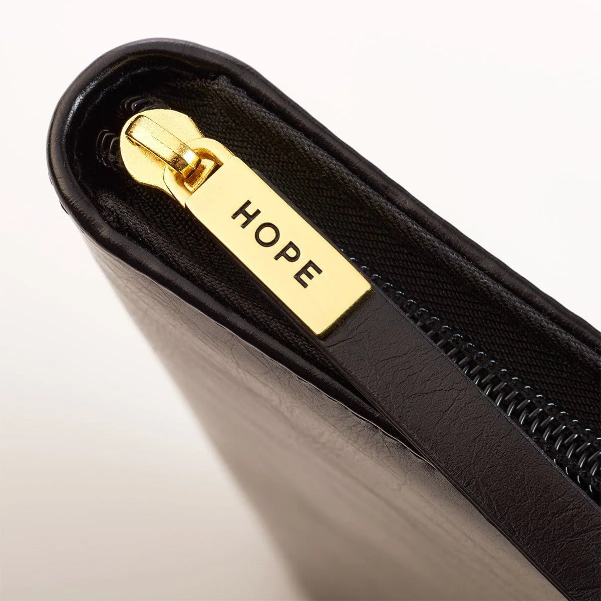 Thinline Hope with Zipper in Black Bible Cover