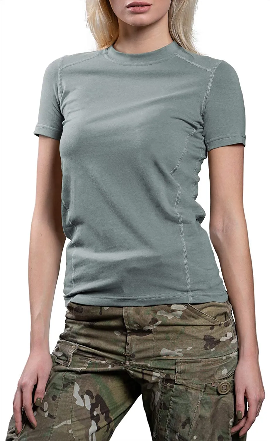 Womens Military Stretch Cotton Underwear T-Shirt -